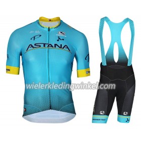 Set Fietsshirt + Korte Koersbroek 2018 Astana Pro Team N001